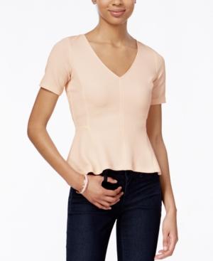 Bar Iii Short-sleeve Peplum Top, Only At Macy's