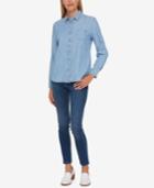 Tommy Hilfiger Cotton Chambray Utility Shirt, Created For Macy's
