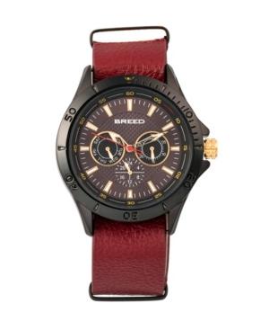 Breed Quartz Dixon Gold And Light Brown Leather Watches 43mm