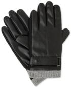 Isotoner Men's Faux Leather Smartouch Gloves