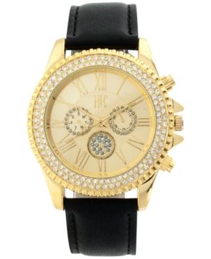 Inc International Concepts Women's Black Leather Strap Watch 40mm, Only At Macy's