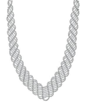 Giani Bernini Sterling Silver Necklace, Woven Statement Necklace