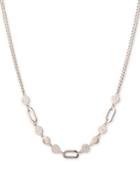 Dkny Gold-tone Link & Pave Disc Collar Necklace, 16 + 3 Extender, Created For Macy's
