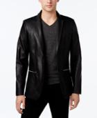Calvin Klein Men's Classic-fit Faux-leather Blazer