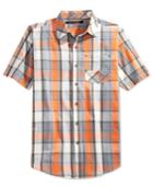 Sean John Men's Short-sleeve Plaid Shirt