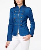 Inc International Concepts Denim Military Jacket, Only At Macy's