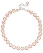 Charter Club Silver-tone Imitation Pink Pearl Collar Necklace, Only At Macy's