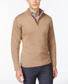 Tricots St Raphael Big And Tall Button-mock Suede Pullover