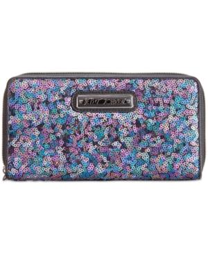 Betsey Johnson Boxed Sequin Zip Around Wallet, Only At Macy's