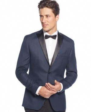 Alfani Red Satin Lapel Slim-fit Sport Coat