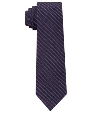 Calvin Klein Men's Logo-stripe Skinny Tie