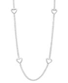 "giani Bernini Sterling Silver Necklace, 16"" Heart Station Chain"