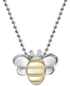 Alex Woo Bumble Bee 16 Pendant Necklace In Sterling Silver & 18k Gold
