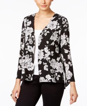 Ny Collection Petite Floral-print Blazer
