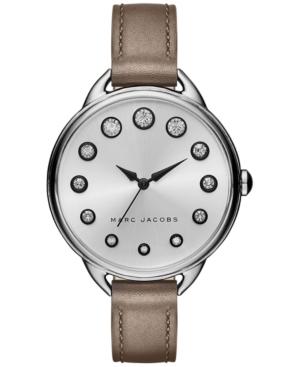 Marc Jacobs Women's Betty Cement Leather Strap Watch 36mm Mj1476