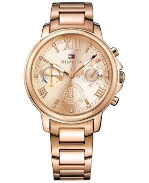 Tommy Hilfiger Women's Sport Lux Rose Gold-tone Stainless Steel Bracelet Watch 39mm 1781743