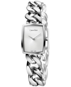 Calvin Klein Women's Swiss Amaze Stainless Steel Link Bracelet Watch 27x22mm K5d2m126