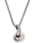 Skagen Silver-tone Agnethe Crystal Pearl Pendant Necklace
