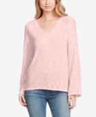 Jessica Simpson Juniors' Tameka Lace-trimmed Flare-sleeved Top