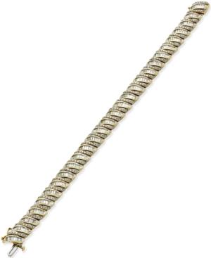 Diamond Round Curved Bracelet (5 Ct. T.w.) In 10k Gold