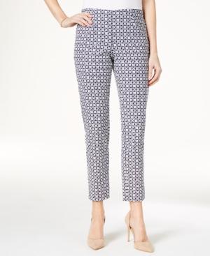 Charter Club Iconic Print Side Zip Slim Ankle Pant, Only At Macy's