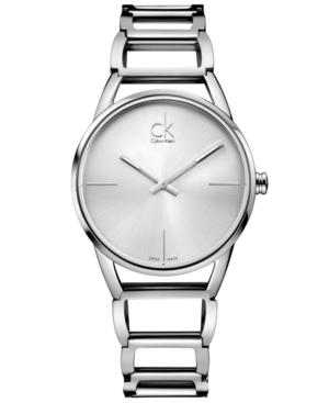 Calvin Klein Watch, Women's Swiss Stately Stainless Steel Bracelet 34mm K3g23126