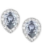 Swarovski Rhodium-plated Christie Pear Crystal Earrings