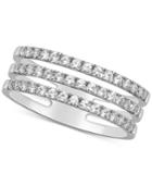 Diamond (1/2 Ct. T.w.) 3-row Ring Set In 14k White Gold