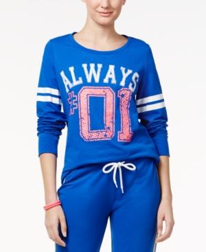 Material Girl Active Pro Juniors' Mesh-trim Graphic Sweatshirt, Only At Macy's