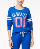 Material Girl Active Pro Juniors' Mesh-trim Graphic Sweatshirt, Only At Macy's