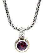 Balissima By Effy Garnet Pendant Necklace In Sterling Silver And 18k Gold (2 Ct. T.w.)