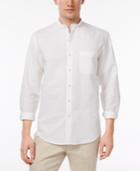 Tasso Elba Men's Linen Banded Collar Shirt, Only At Macy's