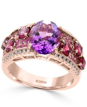 Effy Multi-gemstone (4-3/4 Ct. T.w.) And Diamond (1/8 Ct. T.w.) Statement Ring In 14k Rose Gold