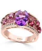 Effy Multi-gemstone (4-3/4 Ct. T.w.) And Diamond (1/8 Ct. T.w.) Statement Ring In 14k Rose Gold