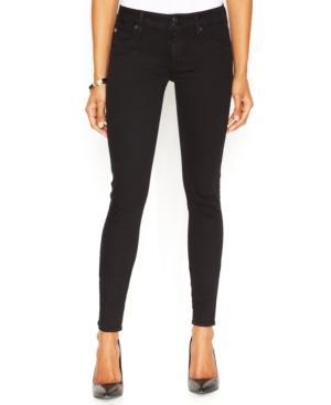 Hudson Jeans Low-rise Skinny Jeans, Black Wash