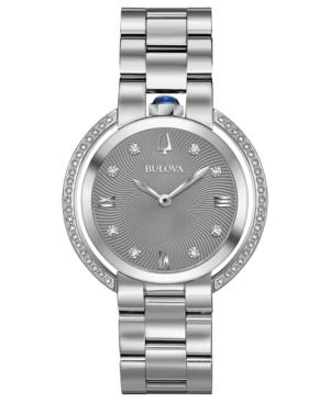 Bulova Women's Rubaiyat Diamond (1/4 Ct. T.w.) Stainless Steel Bracelet Watch 35mm
