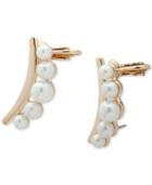 Ivanka Trump Gold-tone Imitation Pearl Crawler Earrings