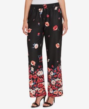 Tommy Hilfiger Floral-print Wide-leg Pants, Created For Macy's