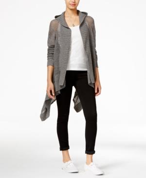Roxy Juniors' Hollow Love Hooded High-low Cardigan