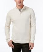 Alfani Men's Mock-turtleneck Quarter-zip Sweater, Only At Macy's