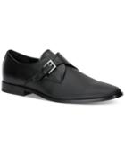 Calvin Klein Norm Embossed Leather Monk Strap Shoes Men's Shoes
