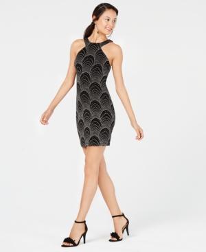 Speechless Juniors' Glitter-embellished Bodycon Dress
