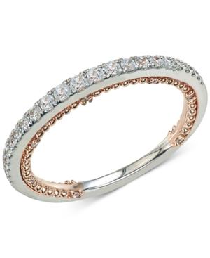 Diamond Two-tone Anniversary Band (1/4 Ct. T.w.) In 14k White & Rose Gold