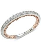 Diamond Two-tone Anniversary Band (1/4 Ct. T.w.) In 14k White & Rose Gold