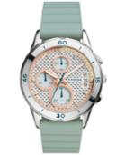 Fossil Women's Chronograph Modern Pursuit Green Silicone Strap Watch 39mm Es4023