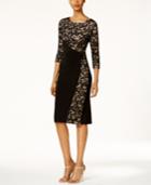 R & M Richards Petite Lace Wrap Sheath Dress