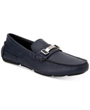 Calvin Klein Men's Mikos Tumbled Leather Drivers Men's Shoes