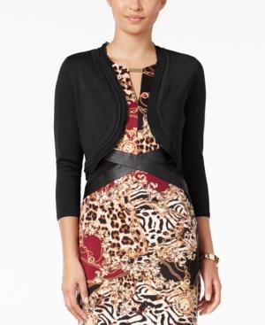 Thalia Sodi Chiffon-trim Bolero Cardigan, Created For Macy's