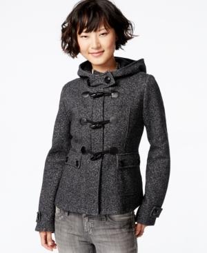 Sebby Hooded Toggle-front Peacoat