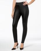 I.n.c. Pebble-texture Faux-leather Smoothing Leggings, Created For Macy's